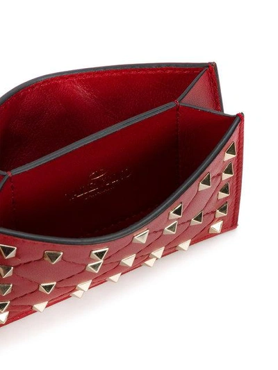 Shop Valentino Garavani Rockstud Spike Cardholder - Red