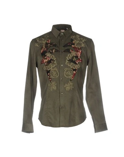 Antonio Marras Solid Colour Shirts & Blouses In Military Green