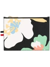 THOM BROWNE THOM BROWNE LARGE FLOWER COIN PURSE - BLACK,FAW009A0190612068439