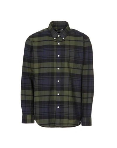Saturdays Surf Nyc Checked Shirt In Military Green