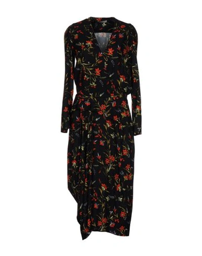 Shop Balenciaga 3/4 Length Dress In Black
