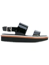 TOD'S strapped sandals,RUBBER100%