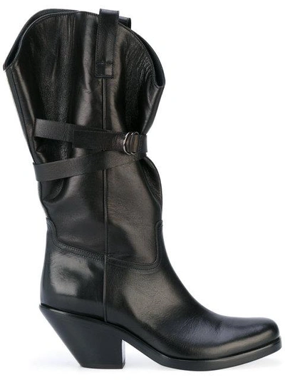 A.f.vandevorst - Strap Detail Boots  In Black