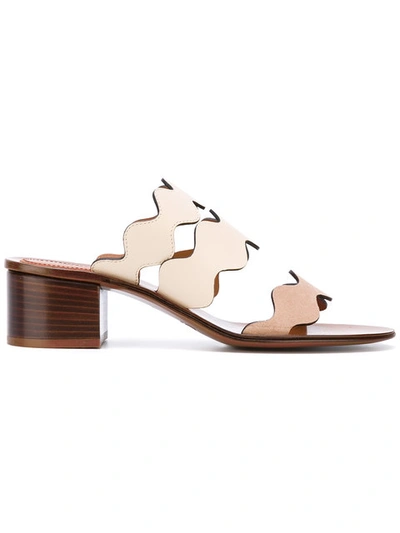 Chloé Ivory & Beige Lauren Heeled Sandals