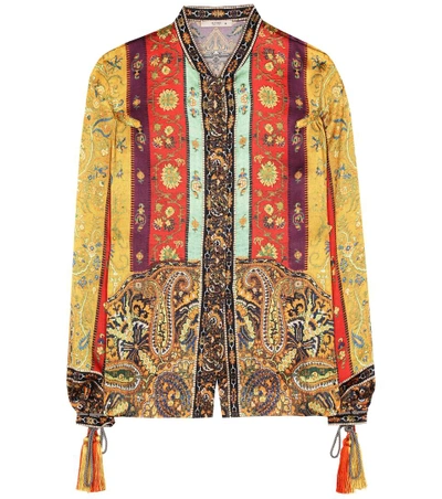 Shop Etro Printed Silk Blouse In Multicolor