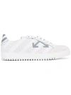 OFF-WHITE perforated arrow sneakers,RUBBER100%