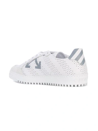 Shop Off-white Perforated Arrow Sneakers