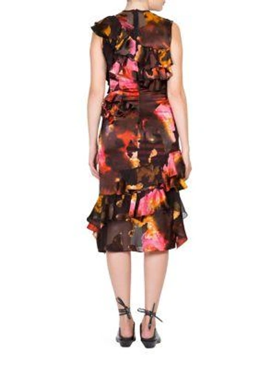 Shop Givenchy Cloud Silk Dress In Multicolor