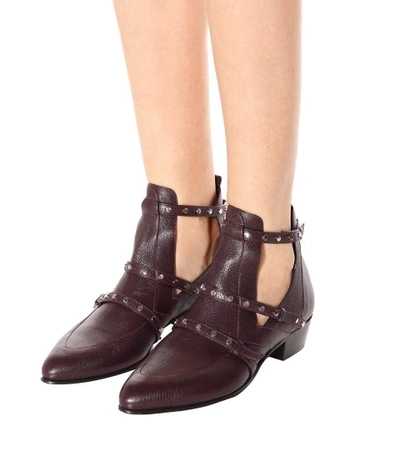 Shop Jimmy Choo Harley 30 Leather Cut-out Boots In Vieo