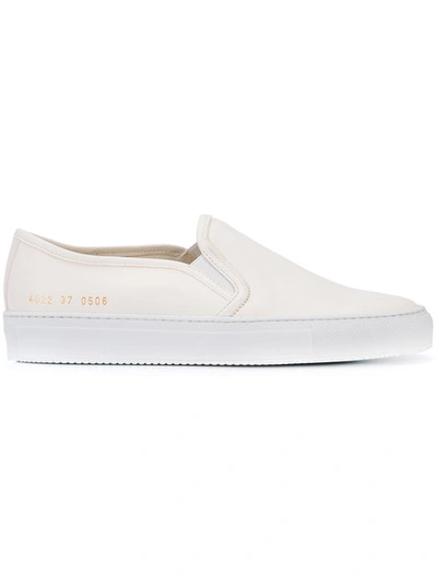 Common Projects Perforated Leather Skate Slip-ons In Neutral