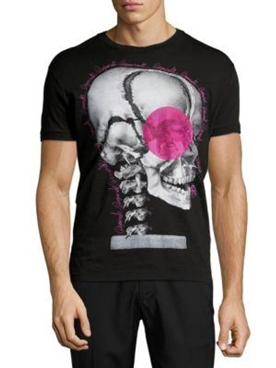 Dsquared2 Short-sleeve Skull Graphic Cotton Tee In Black
