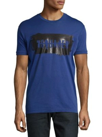 Dsquared2 Short-sleeve Graphic Tee In Blue