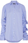 Y/PROJECT Oversized striped cotton-poplin shirt