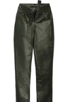 Y/PROJECT Tie-front leather straight-leg pants