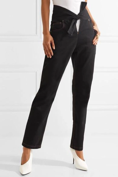Shop Y/project Tie-front High-rise Straight-leg Jeans