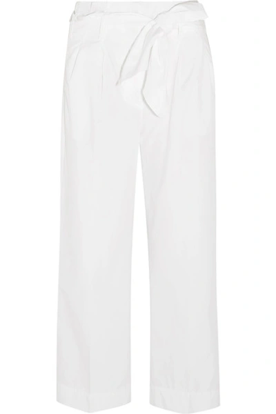 J.crew Gramsey Cropped Cotton-poplin Wide-leg Pants | ModeSens