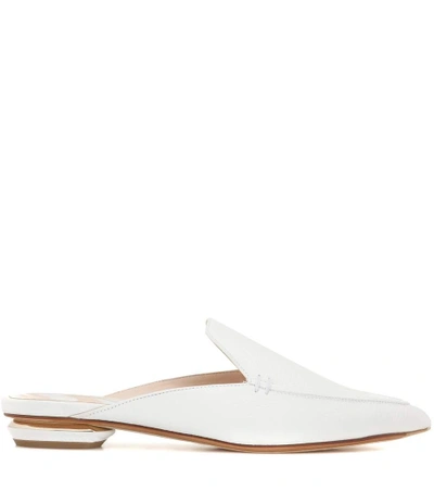 Shop Nicholas Kirkwood Beya Leather Mules In White