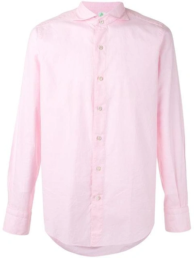 Shop Finamore 1925 Napoli Classic Long Sleeve Shirt - Pink