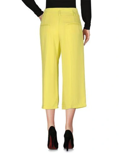 Shop Pinko Cropped Pants & Culottes In Light Green