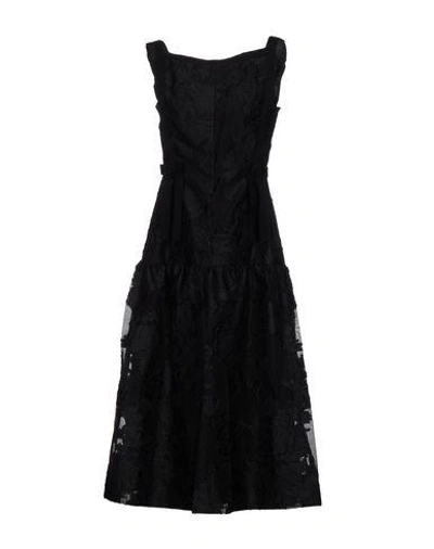 Erdem 3/4 Length Dress In Black