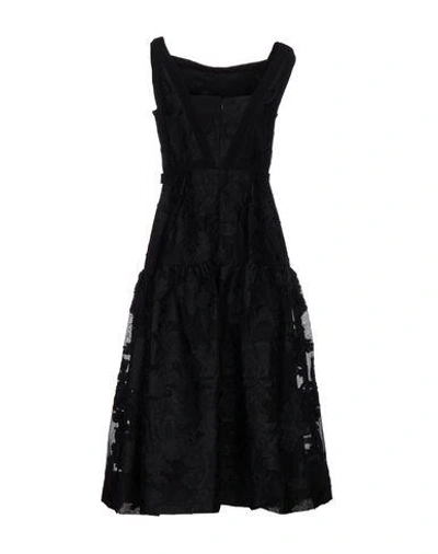 Shop Erdem 3/4 Length Dress In Black