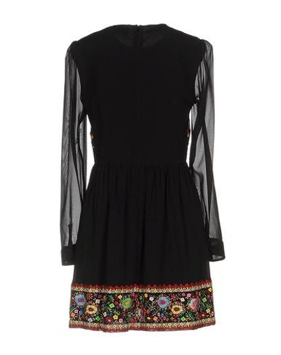 Shop Red Valentino Short Dresses In Black