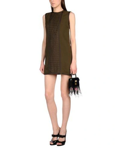 Shop Dsquared2 Short Dress In Military Green