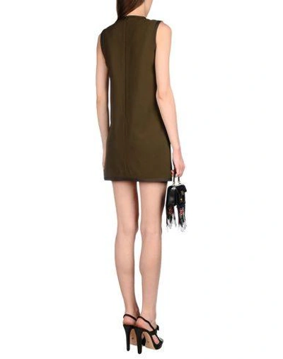 Shop Dsquared2 Short Dress In Military Green