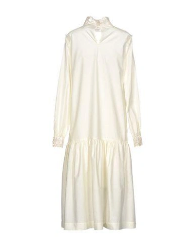 Shop Veronique Branquinho 3/4 Length Dresses In Ivory