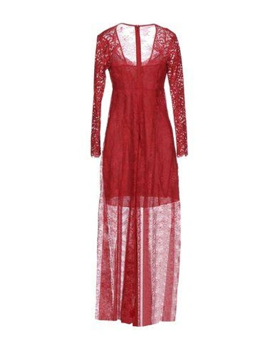 Shop Pinko Long Dress In Red