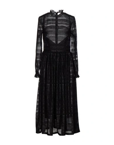 Shop Markus Lupfer Midi Dress In Black