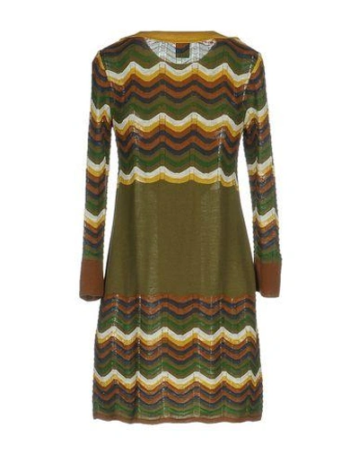 Shop M Missoni Short Dress In Military Green