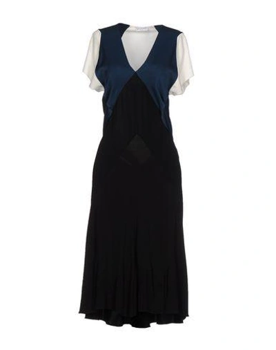 Vionnet 3/4 Length Dress In Black