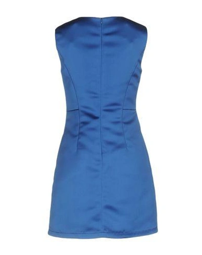 Shop Love Moschino Short Dresses In Bright Blue