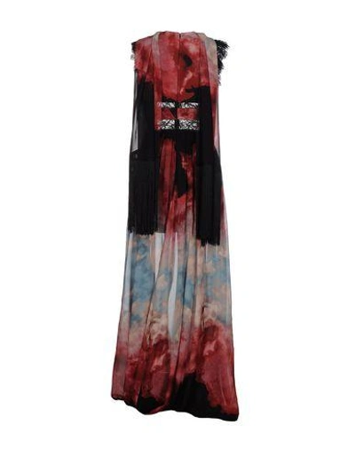 Shop Elie Saab Long Dresses In Brick Red