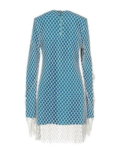 Shop Marques' Almeida Short Dress In Turquoise
