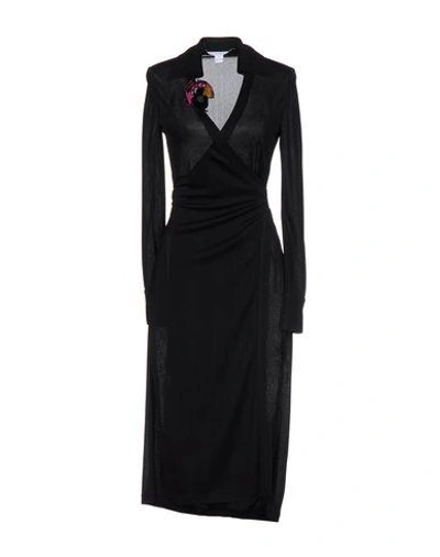 Diane Von Furstenberg Midi Dress In Black