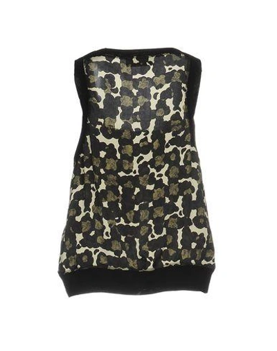 Shop Dsquared2 Silk Top In Military Green