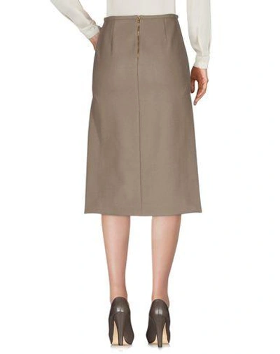 Shop Rochas 3/4 Length Skirt In Khaki