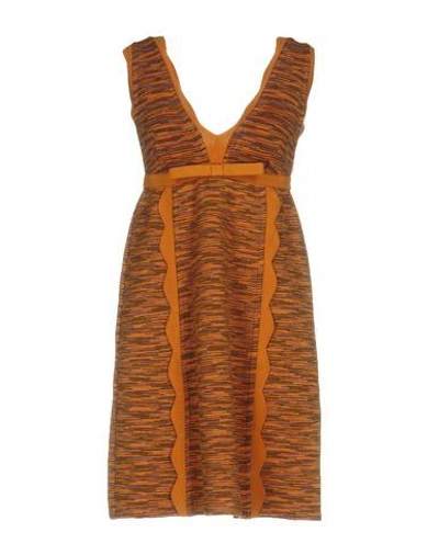 M Missoni Short Dress In Orange