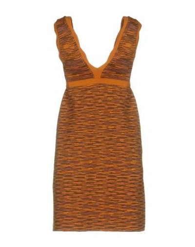 Shop M Missoni Short Dress In Orange