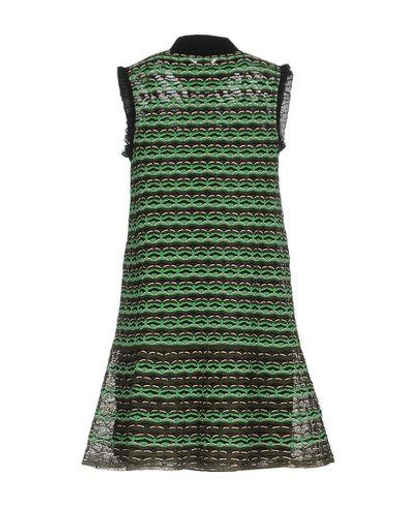 Shop M Missoni Short Dresses In Light Green