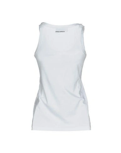 Shop Dsquared2 Basic Top In White