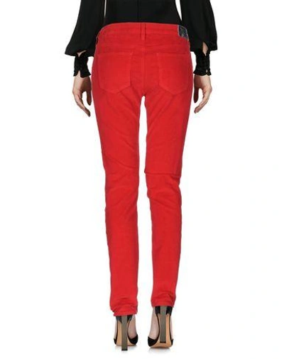 Shop Love Moschino Casual Pants In Red