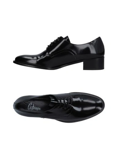 Castaã±er Laced Shoes In Black