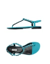 Balenciaga Flip Flops In Turquoise