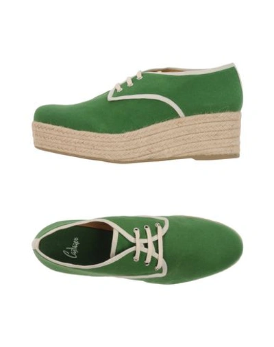 Castaã±er Laced Shoes In Green