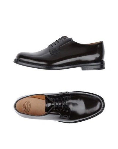 Church's Laced Shoes In Dark Brown