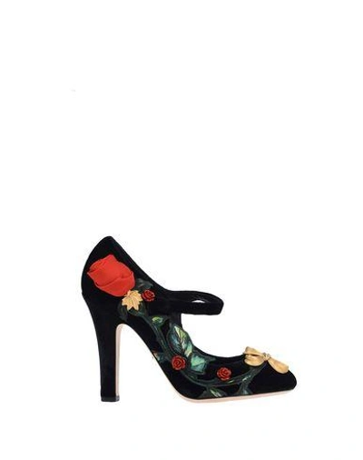 Dolce & Gabbana Pointedtoe Geometricheel Flat Shoes In Black