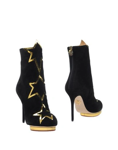 Charlotte Olympia Ankle Boots In Black